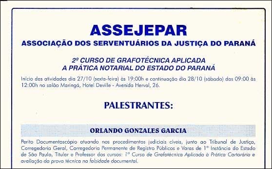 Curso de Perícia Grafotécnica